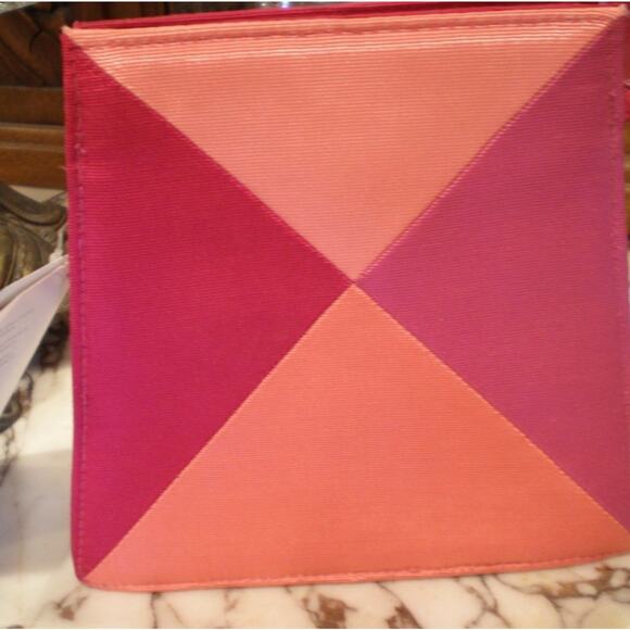 Rare Yves Saint Laurent Parfums Makeup Clutch Bag w YSL Pendent Zip Pull VINTG - Picture 11 of 16